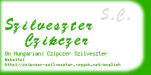 szilveszter czipczer business card